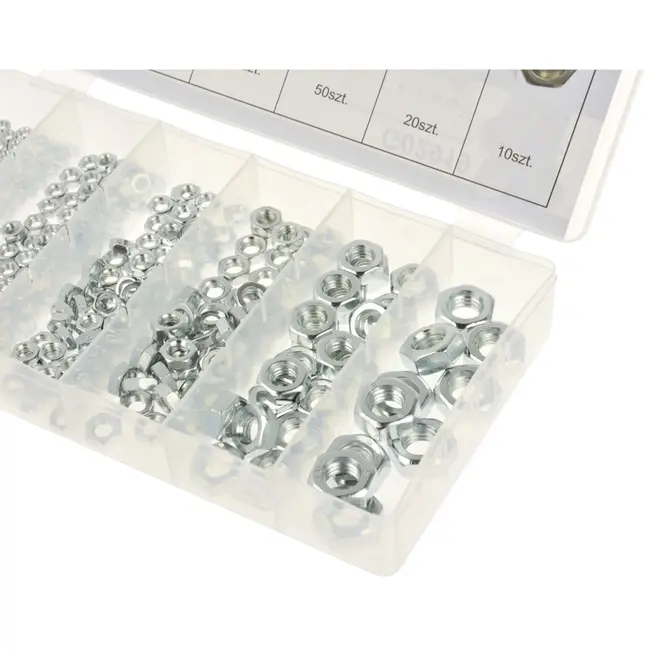 GEKO Roestvrijstalen moeren set - 300 stuks - Diverse maten