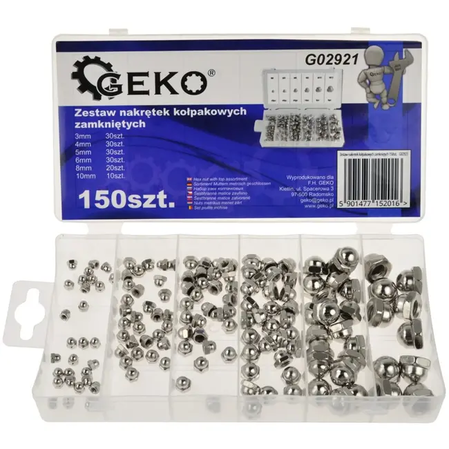 GEKO Assortiment dopmoeren - 150 stuks - Diverse maten M3-M10 - Voor auto- en velgbevestiging