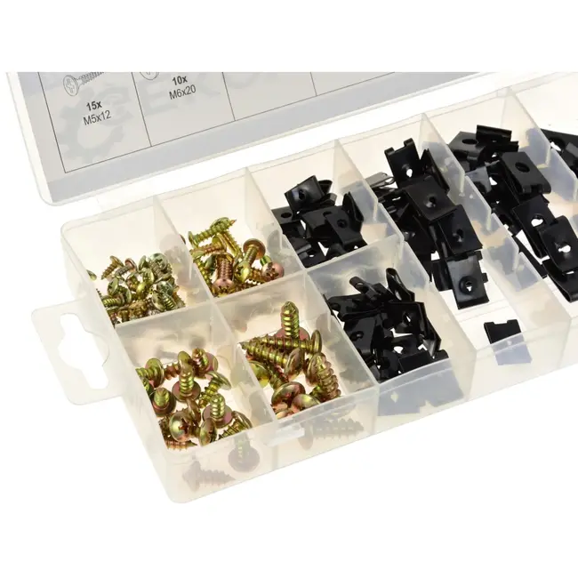 GEKO Assortiment carrosserieschroeven en ringen - 170 stuks - Diverse maten