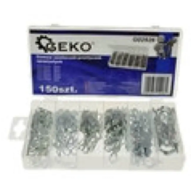 GEKO Assortiment haarspeldborgpennen - 6 maten - 150 stuks - Duurzaam en gebruiksvriendelijk