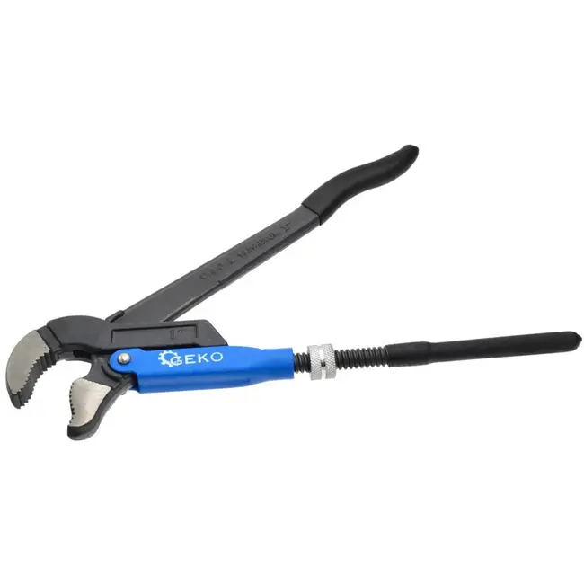 GEKO S-vormige pijptang - 45° hoek - 1 inch - dubbele T-profiel grip