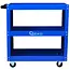 GEKO Werkplaatswagen met zijpanelen - Drie ruime planken - Ergonomische handgreep - Zwenkwielen met rem - 775x348x760 mm