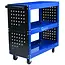 GEKO Werkplaatswagen met zijpanelen - Drie ruime planken - Ergonomische handgreep - Zwenkwielen met rem - 775x348x760 mm