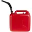 GEKO Plastic brandstofkan - 10 liter - flexibel tuit - ergonomische greep - rood
