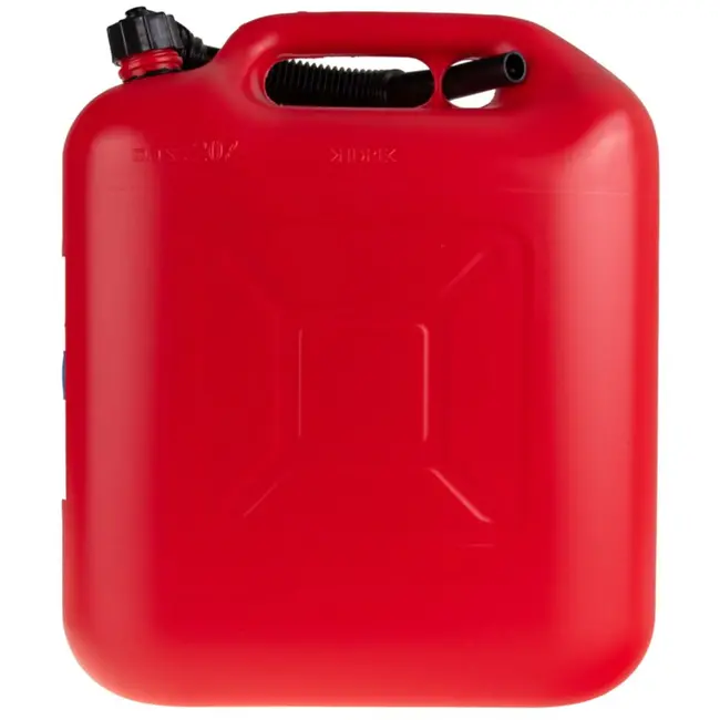 GEKO Plastic brandstofkan - 20 liter - Flexibele tuit - Ergonomisch handvat - Rood