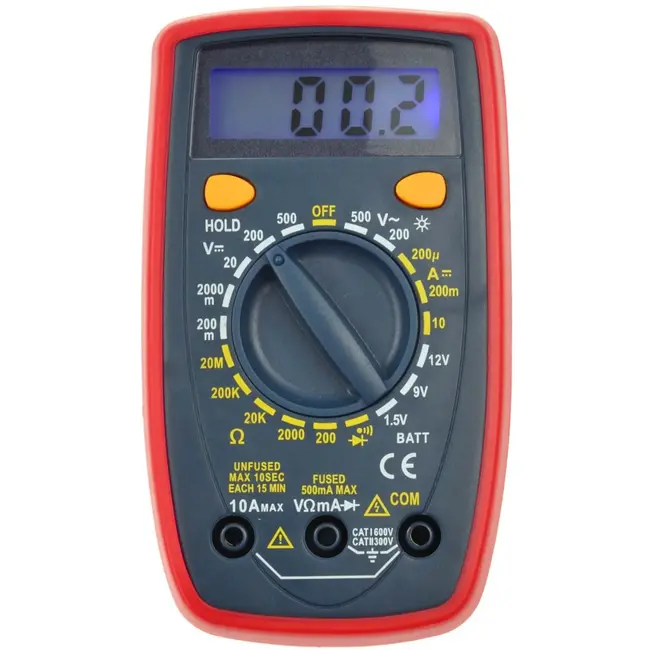GEKO Digitale multimeter - LCD display - Data hold functie - Batterijtest - Compact formaat