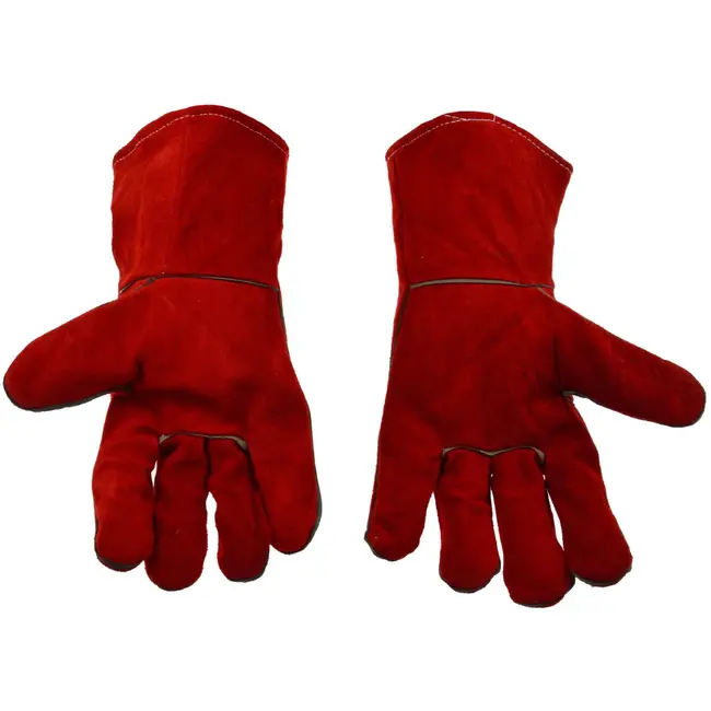 GEKO Lange lasbeschermhandschoenen - koeienleer - hittebestendig - CE-gecertificeerd - 12 stuks