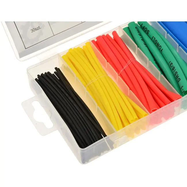 GEKO Assortiment krimpkousen - 100 stuks - Vlamvertragend - Diverse maten en kleuren - Inclusief opbergdoos