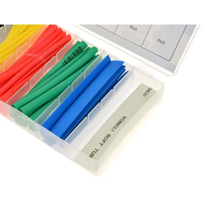 GEKO Assortiment krimpkousen - 100 stuks - Vlamvertragend - Diverse maten en kleuren - Inclusief opbergdoos