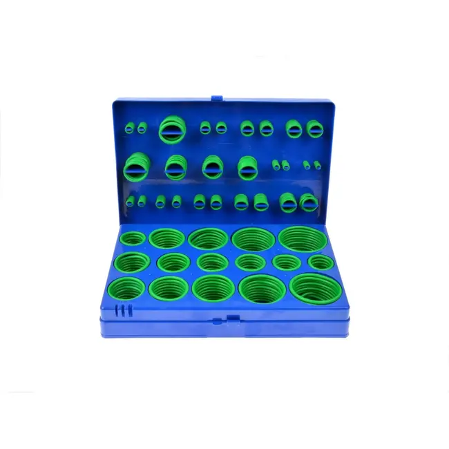 GEKO Rubberen O-Ring Set - 419 stuks - 32 maten - Inclusief opbergdoos