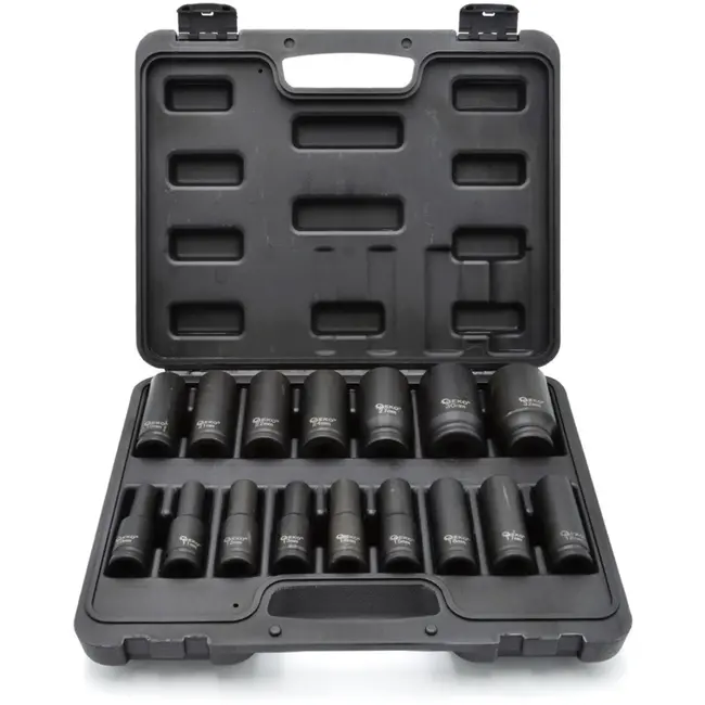 GEKO Langdurige dopsleutelset - 6-punts - Cr-V staal - 16-delig - 10-32 mm