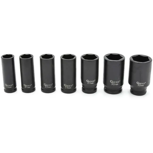 GEKO Langdurige dopsleutelset - 6-punts - Cr-V staal - 16-delig - 10-32 mm