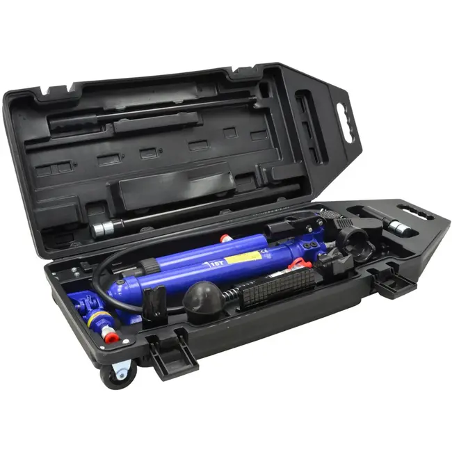 GEKO Krachtige hydraulische krikset - 15 ton - veelzijdige toepassingen - robuust ontwerp