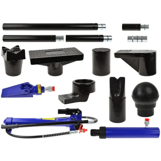 GEKO Krachtige hydraulische krikset - 15 ton - veelzijdige toepassingen - robuust ontwerp