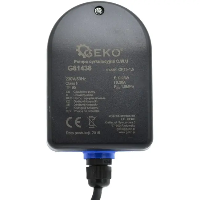 GEKO Circulatiepomp - Warmwater - Compact - Energiezuinig - 85 mm