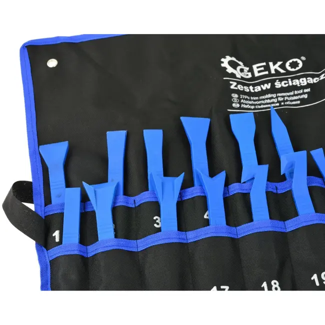 GEKO 27-delige trim- en schraperset - duurzaam nylon - veilig voor interieur en exterieur