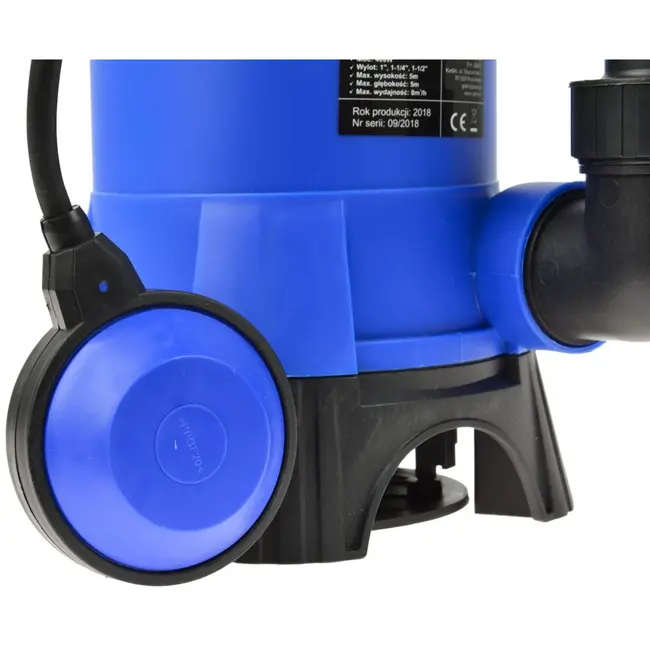 GEKO Krachtige dompelpomp voor vuil water - 400W - Met vlotterschakelaar - IPx8 - Max. 7500 l/u