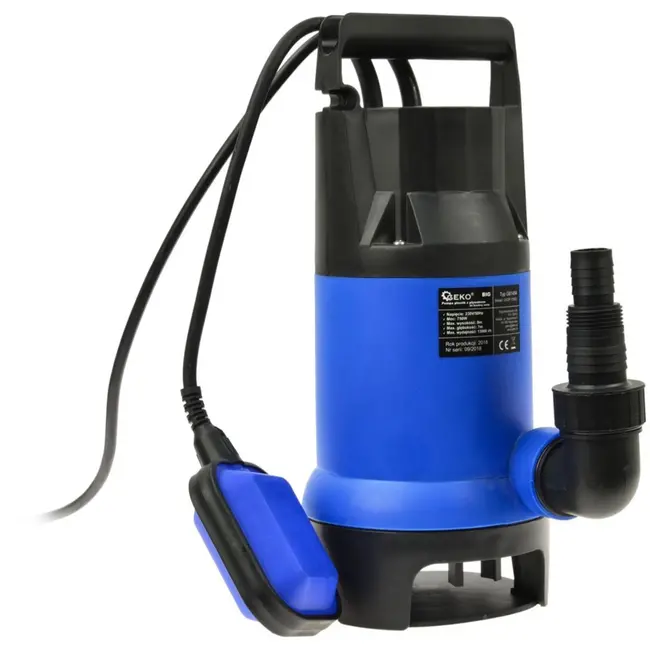 GEKO Grote dompelpomp voor vuil water - 750W - Met vlotterschakelaar - IPx8 - 13.000 l/u - 25 mm korrelgrootte