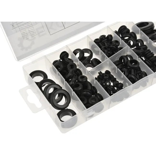 GEKO Rubberen doorvoertules set - 180 stuks - Diverse maten - Bescherming kabels