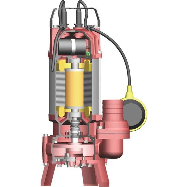 GEKO Zwaar uitgevoerde dompelpomp - 1500W - met mes en vlotterschakelaar - corrosiebestendig - thermische beveiliging