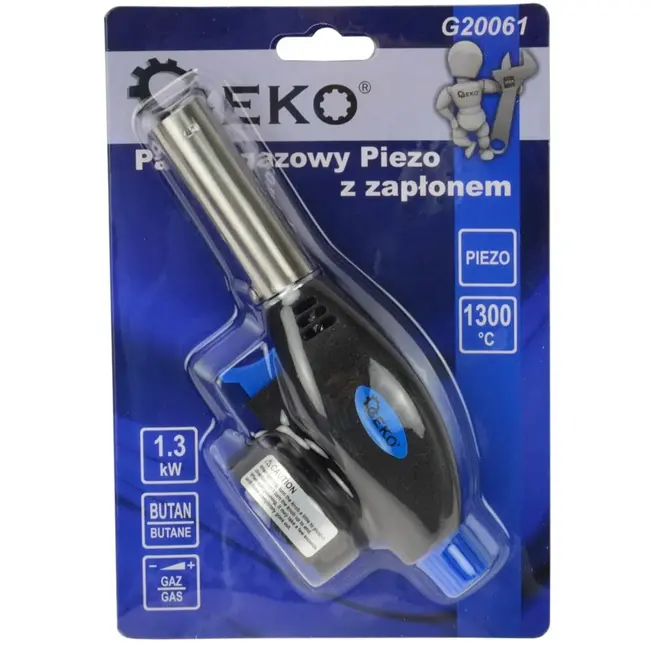 GEKO Automatische gasbrander - roestvrij staal - 1300°C - verstelbare vlam