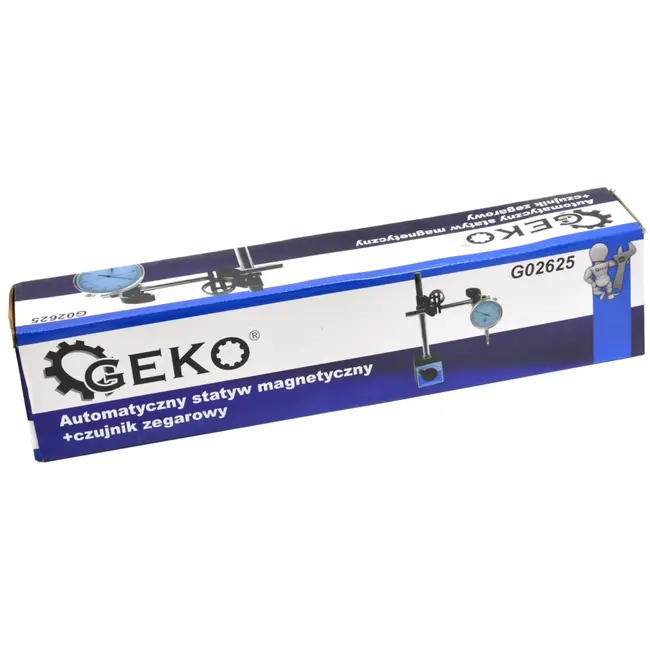 GEKO Magnetische basis met precisie-indicator - 0-10 mm - Nauwkeurigheid 0,01 mm - Met ON/OFF schakelaar