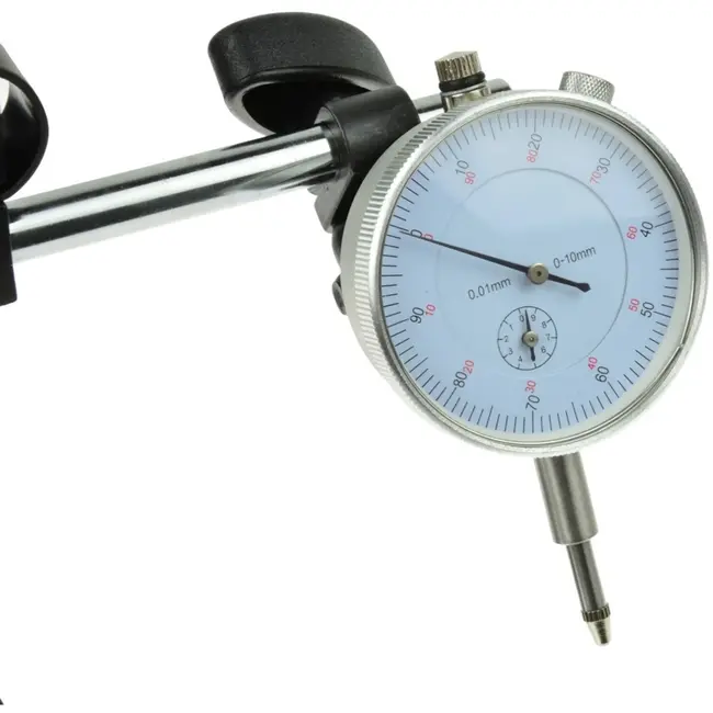 GEKO Magnetische basis met precisie-indicator - 0-10 mm - Nauwkeurigheid 0,01 mm - Met ON/OFF schakelaar