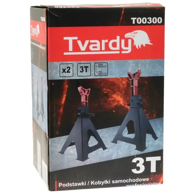 Tvardy Professionele assteunen - 3 ton - Verstelbaar 260-435 mm - Set van 2