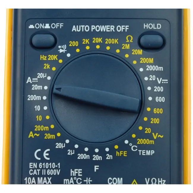 GEKO Digitale multimeter - LCD display - Schokbestendig - Auto uitschakeling - 200x98x47mm