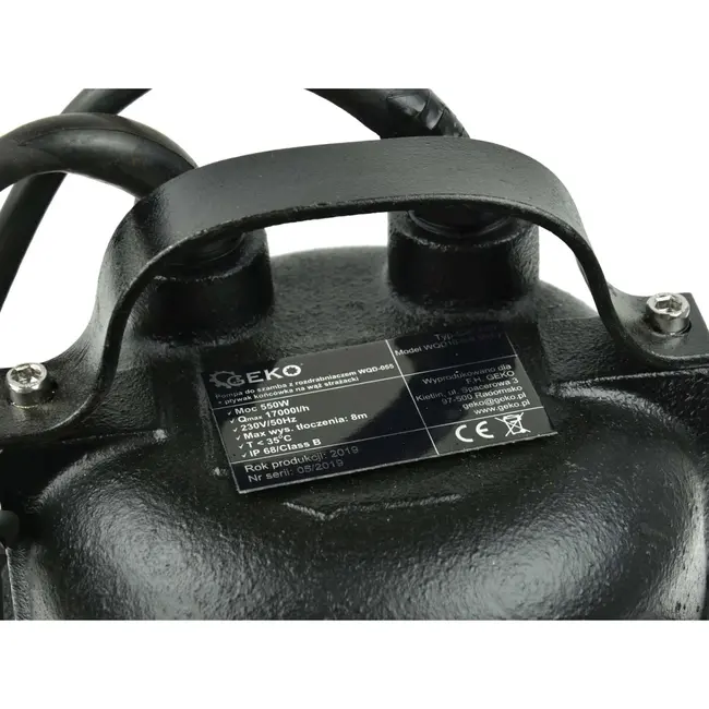 GEKO Krachtige dompelpomp - 550W - met vlotterschakelaar en brandweerslangkoppeling