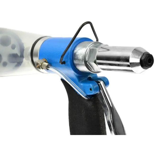 GEKO Pneumatische popnageltang - Automatische zuigfunctie - 2.4-6.4 mm - Inclusief opvangbakje