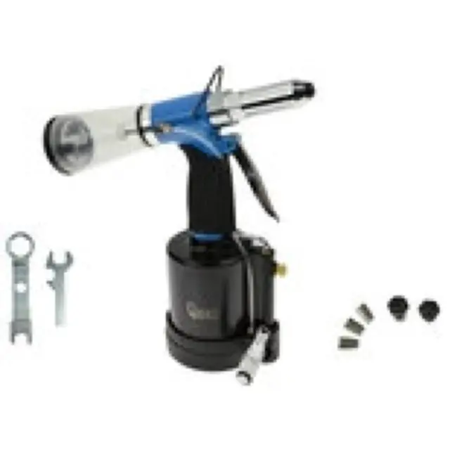 GEKO Pneumatische popnageltang - Automatische zuigfunctie - 2.4-6.4 mm - Inclusief opvangbakje