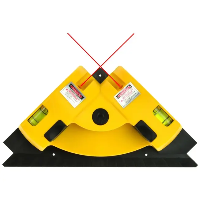 GEKO 90° laserwaterpas - nauwkeurige uitlijning - dubbele waterpasbel - eenvoudig in gebruik