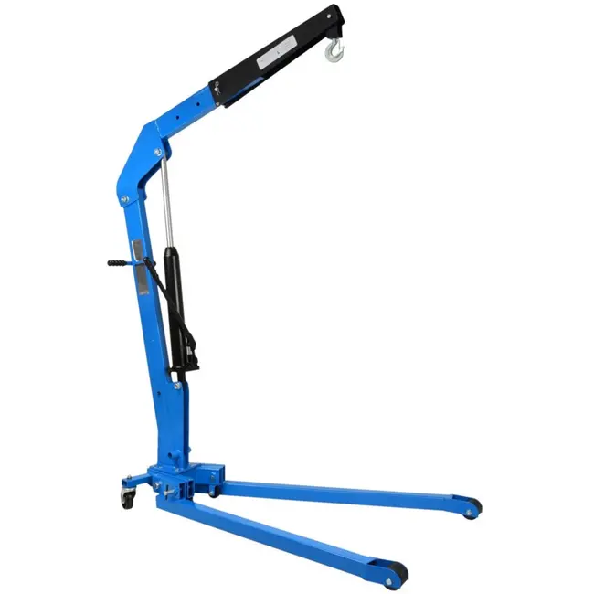 GEKO Hydraulische werkplaatskraan - laag profiel - 1 ton - inklapbare poten