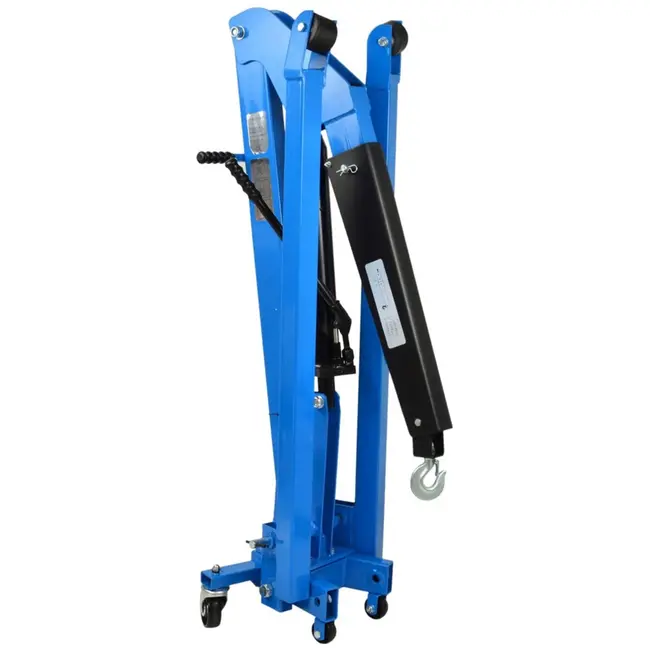 GEKO Hydraulische werkplaatskraan - laag profiel - 1 ton - inklapbare poten