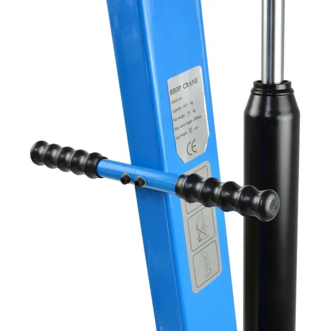 GEKO Hydraulische werkplaatskraan - laag profiel - 1 ton - inklapbare poten