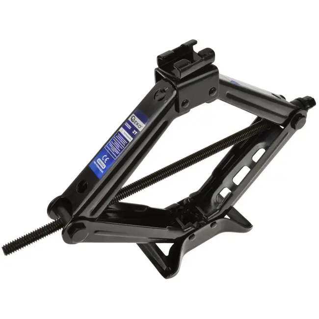 GEKO Schaarhefjacks - 2 ton - Inclusief speciale sleutel - Staal - 100-420 mm hefbereik
