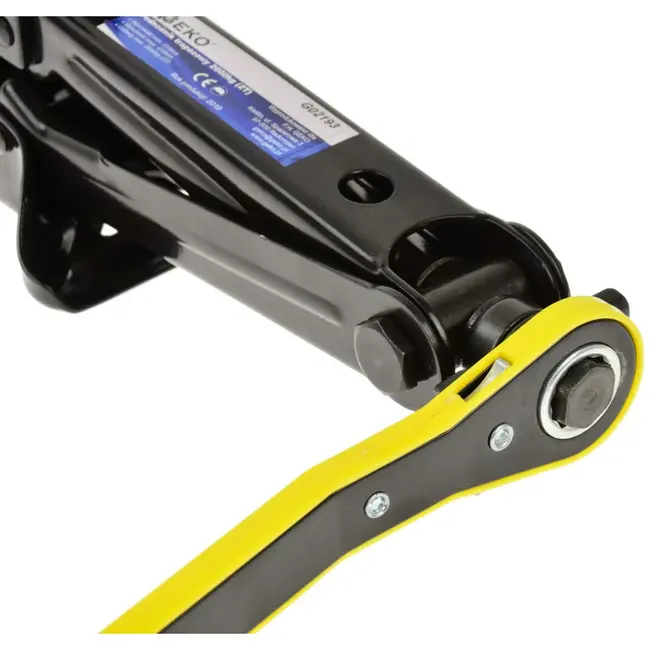 GEKO Schaarhefjacks - 2 ton - Inclusief speciale sleutel - Staal - 100-420 mm hefbereik