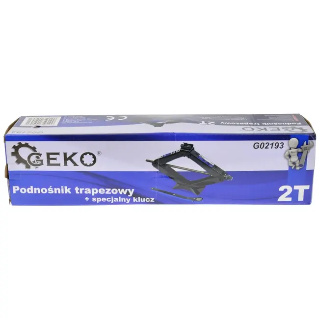 GEKO Schaarhefjacks - 2 ton - Inclusief speciale sleutel - Staal - 100-420 mm hefbereik