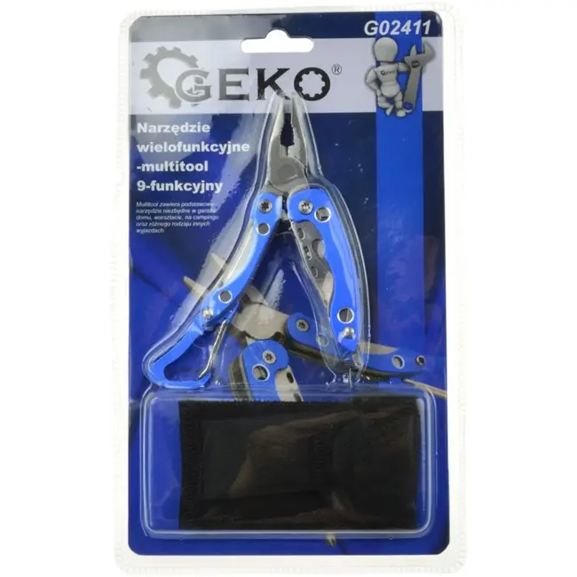 GEKO Multifunctioneel gereedschap - 9-in-1 - met nylon holster en snelkoppeling