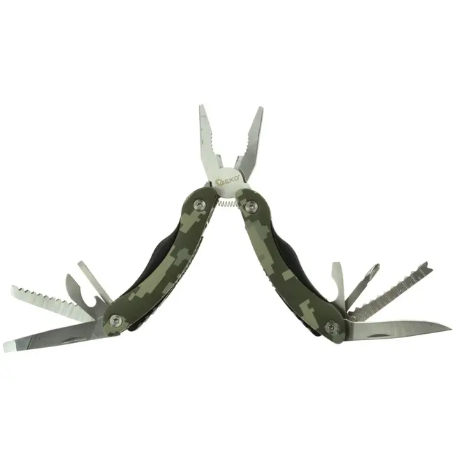 GEKO Multifunctioneel gereedschap - 15-in-1 - roestvrij staal - aluminium handvat - camo design