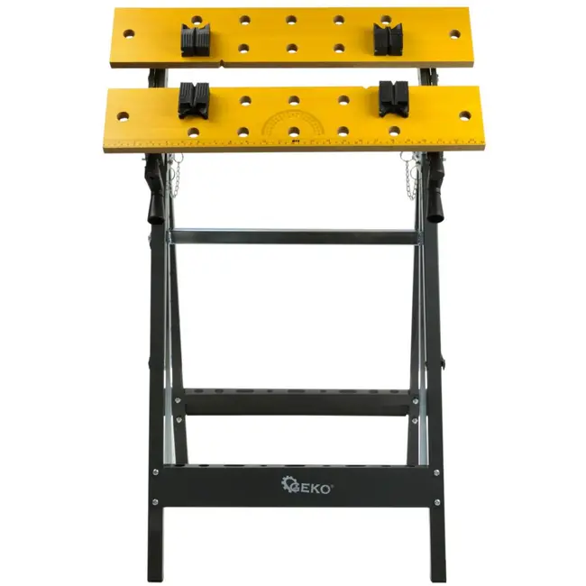 GEKO Verstelbare werkbank - Kantelbaar 0-90° - Compact opvouwbaar - Staal en hout