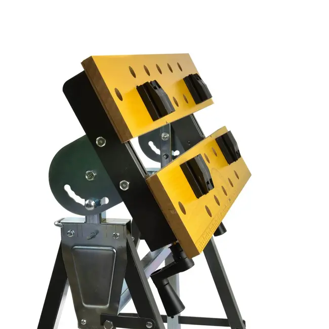 GEKO Verstelbare werkbank - Kantelbaar 0-90° - Compact opvouwbaar - Staal en hout