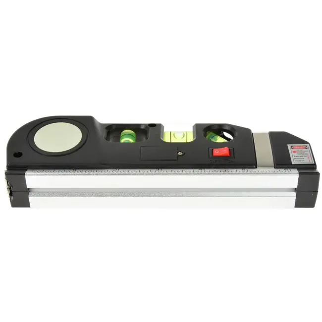 GEKO Multipurpose laserwaterpas - 2,5m meetlint - 3 richtingsniveaus