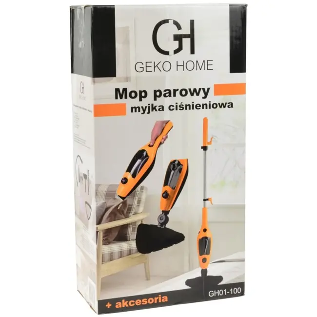 GEKO Stoomreiniger - Multifunctioneel - Chemievrij - 1500W - 350 ml - Draaibare Driehoekskop