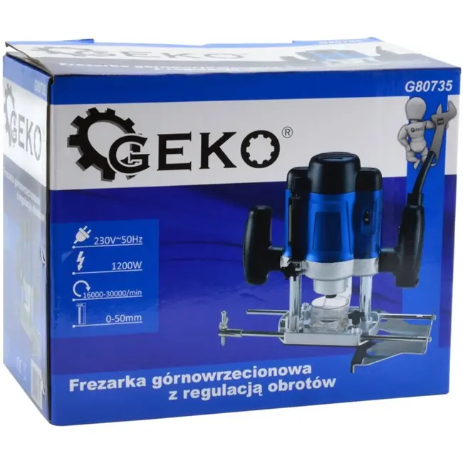 GEKO Houtfrees - 1200W - Verstelbaar vermogen - 0-50 mm diepte