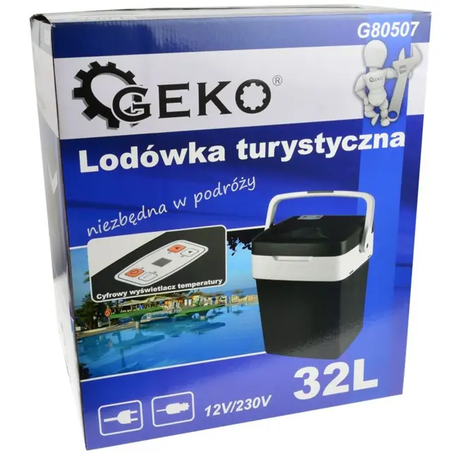 GEKO Thermo-elektrische koel-/warmbox - 32L - LCD display - Energiezuinig - 12/230V