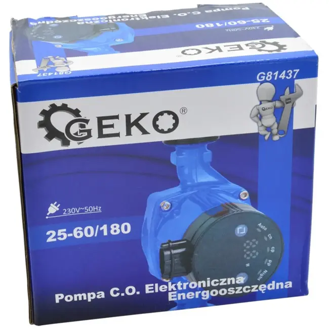 GEKO Energiezuinige circulatiepomp - elektronisch - 180 mm - 5W minimum verbruik
