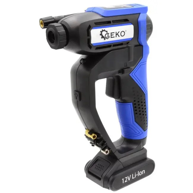 GEKO Draadloze bandcompressor - 150 PSI - Digitaal display - LED verlichting - 12V - Inclusief 3 nozzles