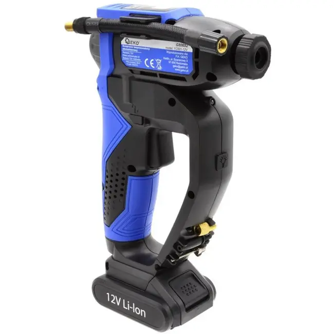 GEKO Draadloze bandcompressor - 150 PSI - Digitaal display - LED verlichting - 12V - Inclusief 3 nozzles